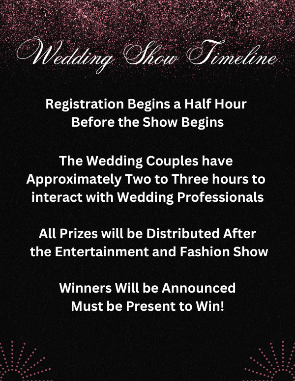 Wedding Show Timeline